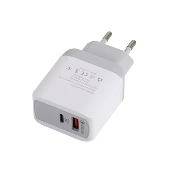 ES/JK/JAV Plug 18W LED Sieninis Įkroviklis Greitai Adapteris Nešiojamas USB Greitas Įkroviklis Dual Port Kelionės Įkroviklis iPhone, iPad, HUAWEI D30