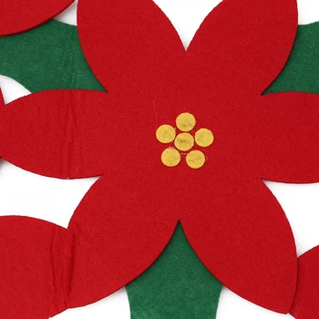 Dropshipping Kalėdų Poinsettia Gėlių Žiedlapis Langą Valance Audiniai Užuolaidoms, Papuošalai Naujas Apdailos Reikmenys