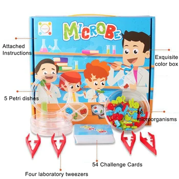 Vaikai Apsimesti Žaisti Mokslo Mikrobai Lab Eksperimentuoti Švietimo Žaislas Mokymo priemonių rinkinys