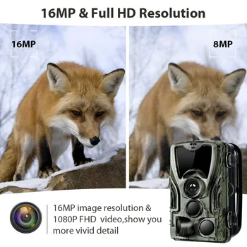 2VNT 5000Mah Recharger Ličio Baterija +16GB Micro SD Kortelė Takas Camera 20MP 1080P IP65 Medžioklės Nuotrauka Spąstus Priežiūra