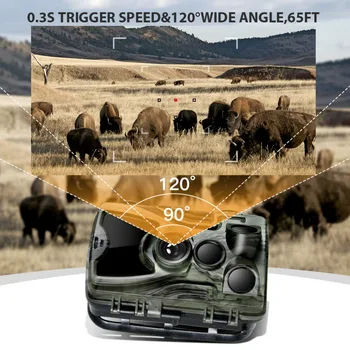 2VNT 5000Mah Recharger Ličio Baterija +16GB Micro SD Kortelė Takas Camera 20MP 1080P IP65 Medžioklės Nuotrauka Spąstus Priežiūra