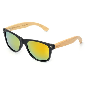 Akiniai nuo saulės Moterims BOBO PAUKŠČIŲ okulary Vyrų Poliarizuota Bambuko Kojos Juodas Kvadratas Rėmo Vintage Akiniai oculos de sol feminino C-CG004