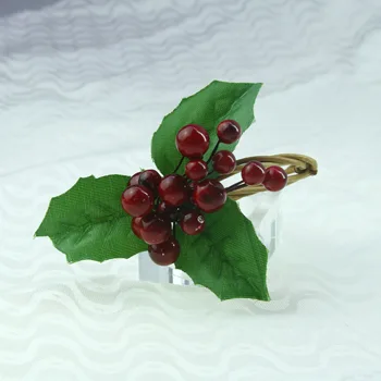 Nemokamas pristatymas qn20061505 rankų darbo kalėdų vaisių servetėlių žiedas, vestuvių dekoravimas servetėlių laikiklį įvairių spalvų 12 vnt