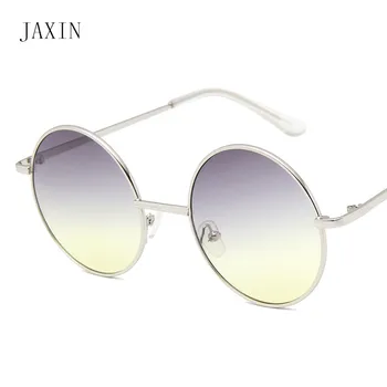 JAXIN Okulary Retro Apvalūs Akiniai nuo saulės Vyrų Mados laukinių Akiniai nuo saulės Moterims prekės ženklo dizaino tendencija mielas UV400 akiniai lentes de sol mujer