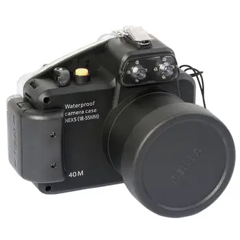 Meikon 40m/130ft Nardymo vaizdo Kameros Vandeniui Korpusas Atveju Sony Nex5 18-55mm