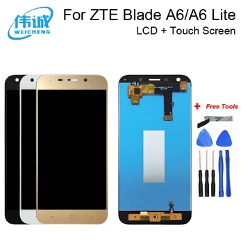 Už ZTE Blade A6 lcd A6 Lite LCD Ekranas ir Touch Screen Surinkimas, Remontas, Dalys ZTE Blade A0620 A0622 lcd jutiklis