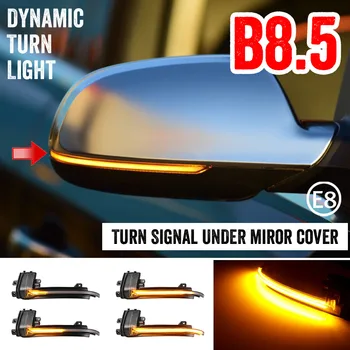 2vnt Dinamiškas Posūkio Signalo Lemputė LED Šoninis Veidrodis Indikatorius, Indikatorių Šviesos Audi A3 8P A4 A5 B8 B8 Q3 A6 C6 4F S6 SQ3 A8 D3 8K