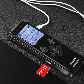 Profesinės Balso Aktyvuota Skaitmeninis Diktofonas, Balso Garso 16GB 32G USB Pen Non-Stop 72hr PCM Įrašymo Išorinį Mikrofoną V36