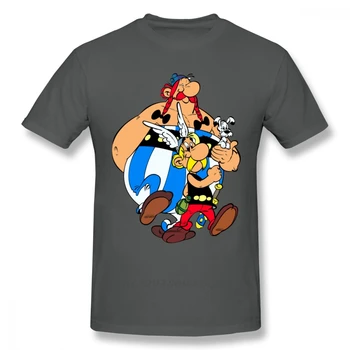 Asteriksas Marškinėliai Asterix Ir Obelix T-Shirt Streetwear Trumpas Rankovės Marškinėliai Vyrams Medvilnės Grafinis Nuostabus Marškinėlius