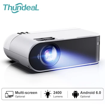 ThundeaL Mini Projektorius TD60 palaiko Full HD 1080P Vaizdo LED WiFi Android Beamer Nuorodą Telefono 3D Namų Kino Nešiojamasis Projektorius