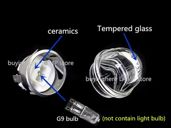 G9 orkaitės lempos laikiklis G9 aukštos temperatūros lempos laikiklis 500 laipsnių g9 aukštos temperatūros lempos bazė virš lempos pagrindo g9
