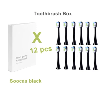 12pcs Pakeisti dantų šepetėlį Vadovai Soocas X1/X3/X5 už Mijia T300/500 Sonic Elektriniai Dantų Šepetėliu Vadovai