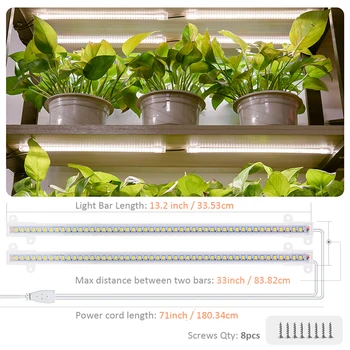 Led Augti Barų Fito Lempos 2vnt viso Spektro Led Grow Light Augalų Sėklos, Sodinukai Auga Su Laikmačiu Tamsos Patalpų Phytolamp