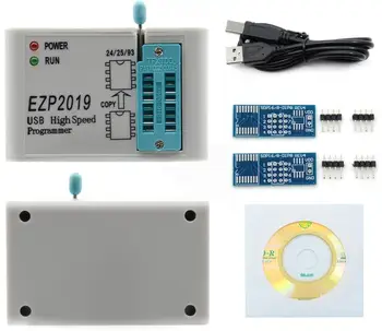 Naujas EZP2019+ Didelės Spartos USB, SPI Programuotojas Geriau nei EZP2013 EZP2010 2011Support 24 25 26 93 EEPROM 25 Flash Bios+5 adapteriai