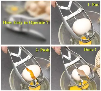 Kiaušinių Atidarytuvas Trapus Krekingo Cutter, Nerūdijančio Plieno, Kiaušinio Separatorius Kūrybinės Virtuvės įrankis