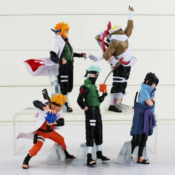Gražus Naruto 5VNT/Daug 10-15cm Naruto Shippuden Sasuke Uzumaki Kakashi Lėlės Dovanos Vaikams, Vaikams Nemokamas Pristatymas