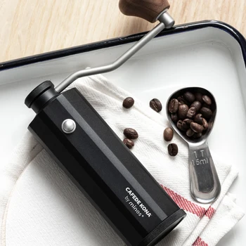 CAFEDEKONA kavos malūnėlis aukštos kokybės Rankinė frezavimo staklės CNC PLIENO BURR 20g Mini Espresso miller Išorės reguliavimo rankenėlė
