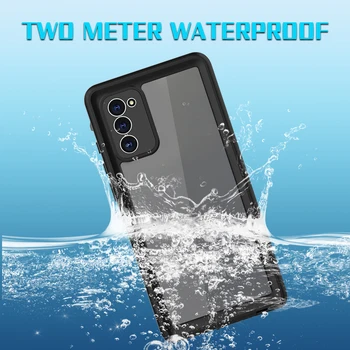 20 pastaba IP68 Vandeniui Telefono dėklas, Skirtas Samsung Galaxy Note, 20 Ultra Dėmesį, 20 atsparus smūgiams, Vandens įrodymas Byloje