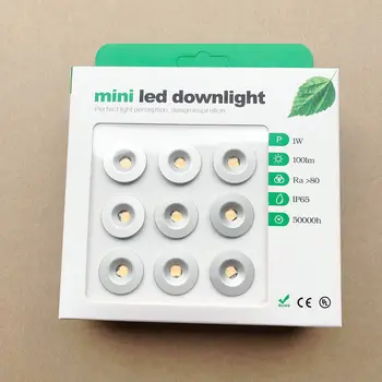 1W kvadratinės AR apvalios IP65 Mini LED Downlight Lauko Sodo Vonios kambarys Koridoriaus Lubų Vietoje Lemputės Šviesos Sauna Apšvietimo CE
