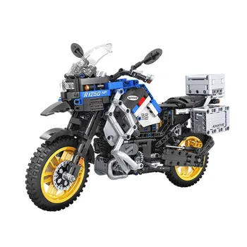 Naujas 948pcs Technic Serija Nuotykių Motociklų kroso Statyba Blokai, 1:6 Modelis Žaislai Vaikams Dovanų
