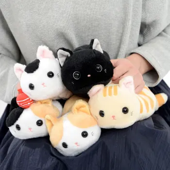 21cm Mielas Miega Katė pliušiniai žaislai mielas Pliušinis pieštuku krepšys saugojimo krepšys vaikams kawaii gyvūnų katė pliušinis lėlės žaislas dovana