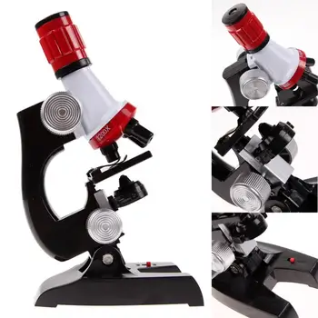 Mikroskopo Komplektas Mokslo Laboratorijoje LED 100-1200X Biologinis Mikroskopas Namų Mokyklos Švietimo Žaislai Vaikams, Optiniai Prietaisai