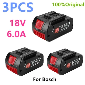 1/2/3PCS Original18V 6000mah įkraunama ličio jonų baterija Bosch 18V 6.0 atsarginę bateriją nešiojamų pakeitimo BAT609
