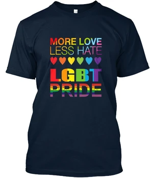 Vyrų marškinėliai DAUGIAU MEILĖS, MAŽIAU NEAPYKANTOS LGBT PRIDE tshirts Moterys t-shirt