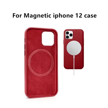Originalus Odiniai Dėklai Apple iPhone 12 pro Leatherwear Už Magsafe Atveju 12 mini 12 