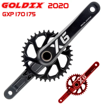 GOLDIX dviratį crankset GXP MTB suku 170 175 kurbel platte rot 32T 34T 36T 38T mtb dalys, dviračių suku mtb dalys