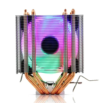 3Pin/4Pin RGB LED CPU Aušintuvas 4-Dual Heatpipe Bokštas Aušinimo Ventiliatorius Heatsink Radiatorių už LGA 1150/1151/1155/1156/775/1366 X79 X99AMD