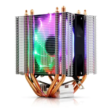 3Pin/4Pin RGB LED CPU Aušintuvas 4-Dual Heatpipe Bokštas Aušinimo Ventiliatorius Heatsink Radiatorių už LGA 1150/1151/1155/1156/775/1366 X79 X99AMD
