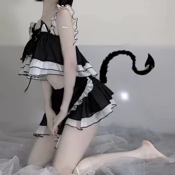 Sexy Anime Cosplay Katė Tarnaitė Kostiumai Moterims Lady Vienodas Triušis Mergina Babydoll Vaidmenų Drabužiai