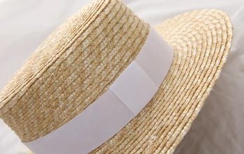 2020 Metų Vasaros Moterų Platus Kraštų Šiaudų Skrybėlę Mados Chapeau Paille Lady Saulės Skrybėlės Vairininko Kviečių Panamos Paplūdimys Skrybėlės Chapeu Feminino Kepurės