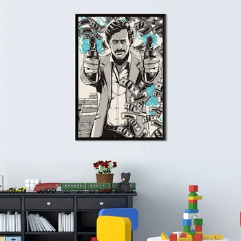 Plakatas Spaudinių Pablo Emilio Escobar Plakatas Drobė, Aliejus, Tapyba Meno Sienos Nuotraukas Kambarį Namų Dekoro Be Rėmelio