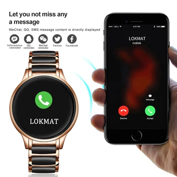 LIGE Prabanga Keramikos Dirželis Smart Watch Vyrų Vandeniui Sporto Fitness Tracker 