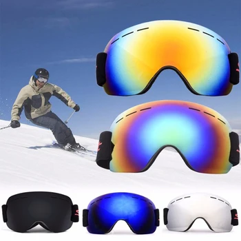 NAUJAS 2021 Mados Vyrai Moterys Lauko Žiemos Sportas Slidinėjimo Snowboard Goggles Anti-fog Dvigubo Objektyvo UV Apsauga Akiniai nuo saulės