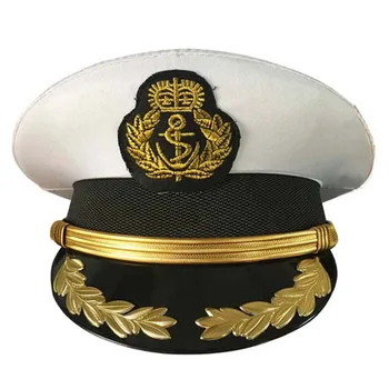 Kariniai Kostiumai, Skrybėlės Karinio Jūrų Laivyno Pareigūnas Kepurės Suaugusių Vyrų, Balta Karinės Kepurės