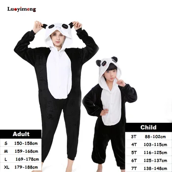 Kigurumi Gyvūnų Animacinių Filmų Dygsnio Panda Pižama Vienaragis Onesie Pižama Moterims, Vaikams, Pižamos Berniukams, Mergaitėms, Cosplay Kostiumai, Sleepwear