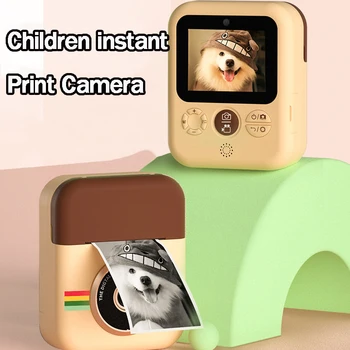 Vaikai momentinės vaizdo Kamera Su Foto Popierius Vaikas Kamera Gimtadienio Dovanos 2,4 Colių 1080P HD Nuotraukų, Vaizdo Skaitmeninio Fotoaparato Vaikams