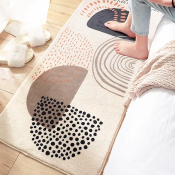 Šiuolaikinės kūrybos modelis grindų kilimėlis plotas kilimas kambarys słomianka miegamojo lovos pūkuotas kilimas, ėriena ir kašmyras, neslidžia ilgai kilimėliai namuose kilimas