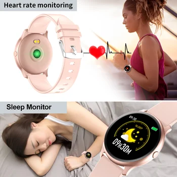 LIGE Naujų spalvų Ekrano Smart Watch Širdies ritmas, Kraujo Spaudimas IP67 atsparus Vandeniui ponios Vyrų Daugiafunkcinis Sporto Smartwatch + box