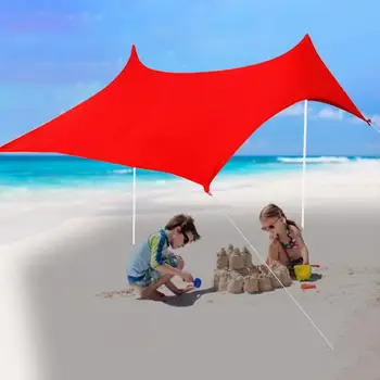 Paplūdimio skėtį nuo saulės Lengvas Nešiojamas Saulės Pavėsyje Palapinė su Sandbag UV Lycra Didelės Šeimos Baldakimu Lauko Žvejyba, Kempingas