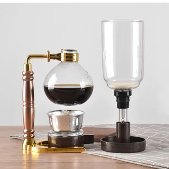 Naujų Namų Stilius Sifonas kavos virimo aparatas Arbatos Sifonas puodą dulkių coffeemaker stiklo tipo kavos aparatas filtrą 3cup