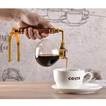 Naujų Namų Stilius Sifonas kavos virimo aparatas Arbatos Sifonas puodą dulkių coffeemaker stiklo tipo kavos aparatas filtrą 3cup