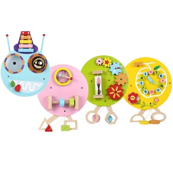 Vaikų Ankstyvosios Vaikystės Žaislas Sienos Caterpillar Žaidimo Lentos Multi-žaidimas Derinys Montessori Vaikai Spalva Forma Pripažinimo Mediniai