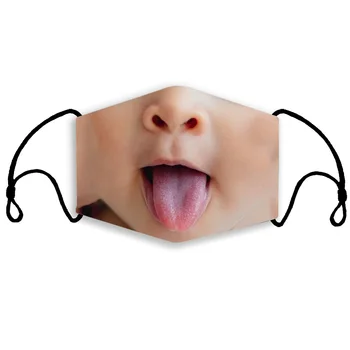 Smiley Temą Suaugusiųjų 3D Modelis Atspausdintas Apsauginis Veido, Burnos Kaukę galima Skalbti Daugkartinių Nagų Kaukė