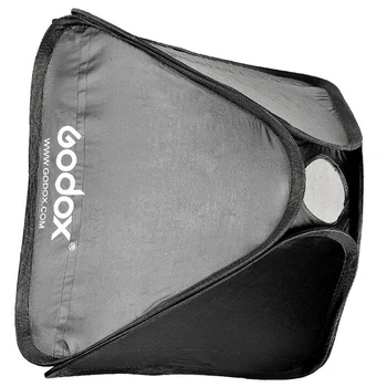 Profesinės Godox 80x80cm Foto Studija Softbox Difuzorius + S tipo Laikiklis Bowens Mount Turėtojas + Krepšys Rinkinyje Fotoaparato Blykstės Šviesos