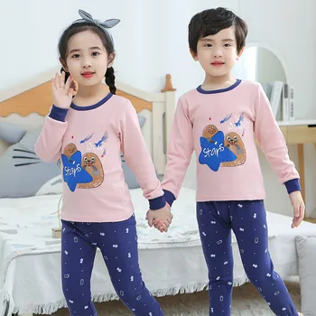 Vaikai Pižama Mergaitėms Dinozauras, Panda Print Pyjama Vaikai Pijamas Infantil Paaugliams Sleepwear Naktį Berniukų Drabužiai 5 7 9 11Years