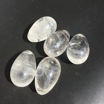 Gamtos poliruotus kvarco kristalo kiaušiniai Kristalas Brangakmenio Gydymo Kiaušinių